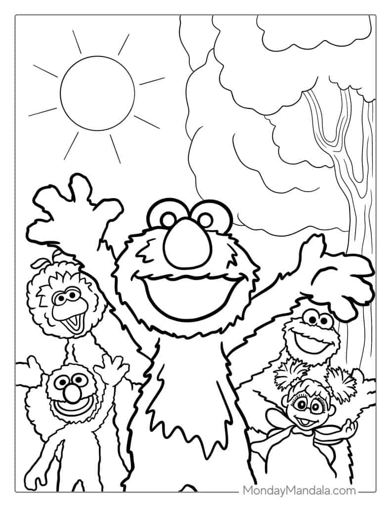 Elmo coloring pages free pdf printables