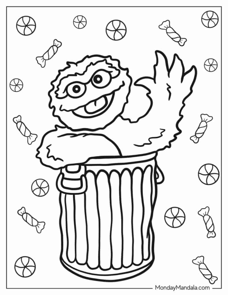 Sesame street coloring pages free pdf printables