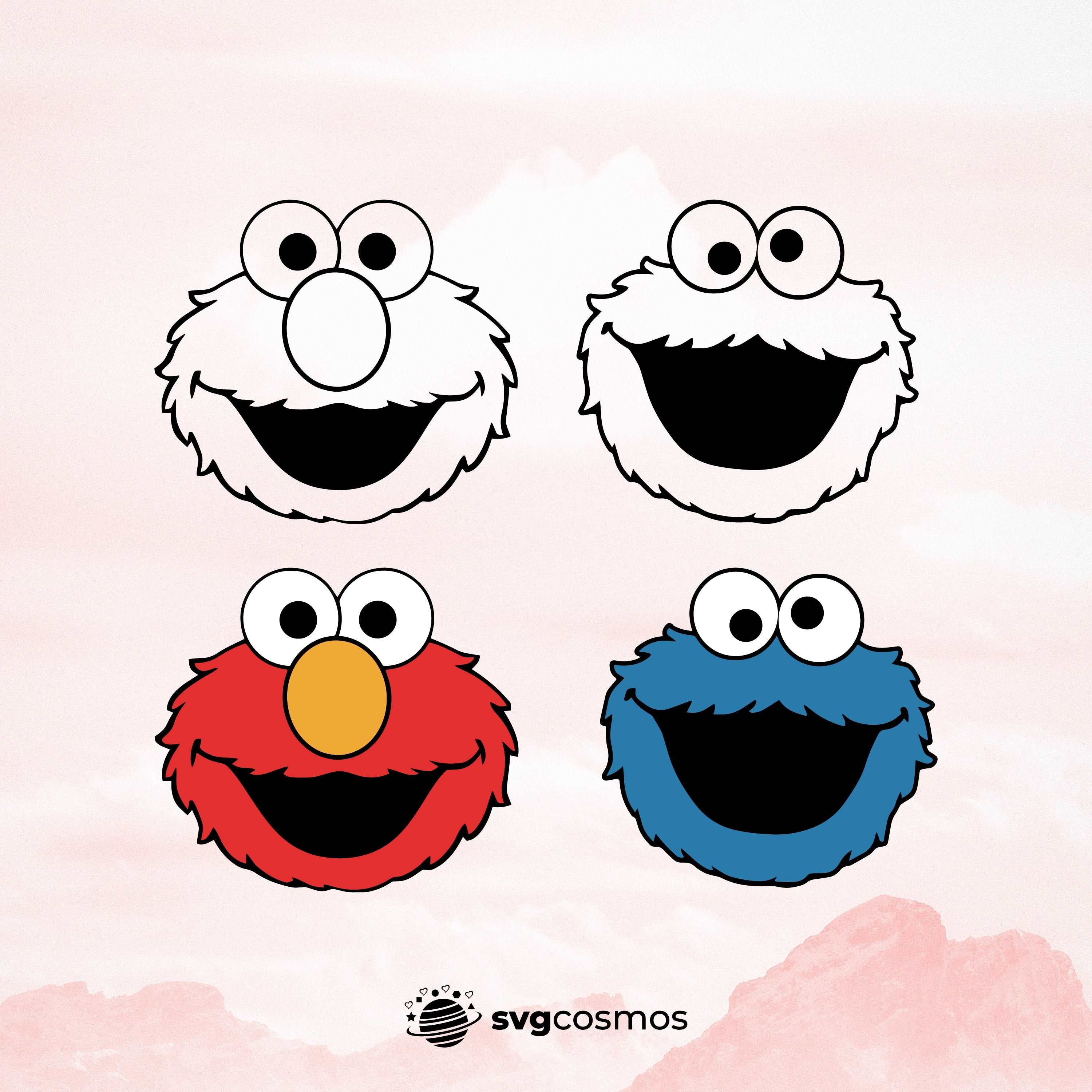 Sesame street svg sesame street silhouette cartoon svg sesame stree â