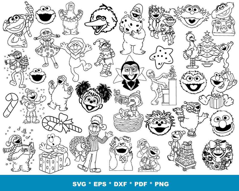 Sesame street svg bundle