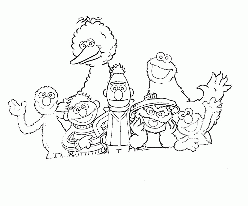 Drawing elmo and sesame street