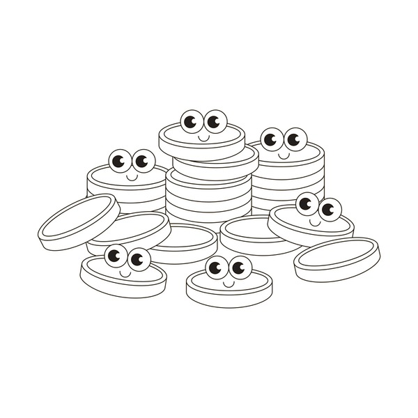 Thousand coloring pages money royalty