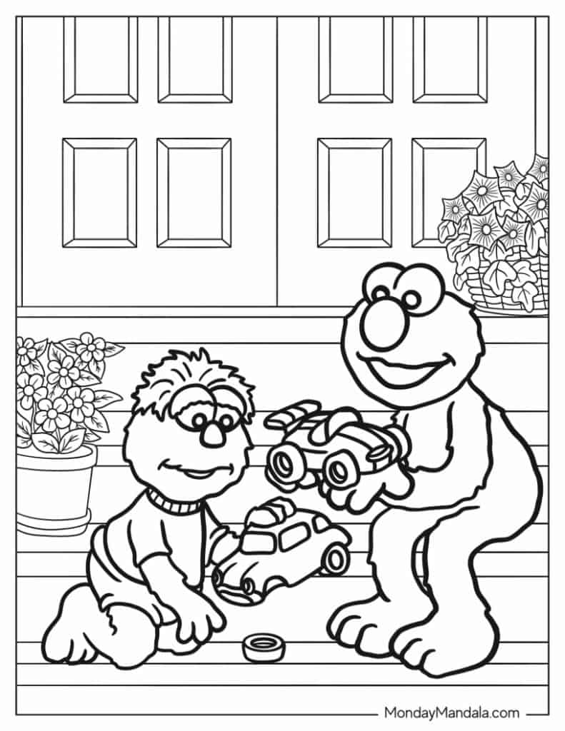 Sesame street coloring pages free pdf printables