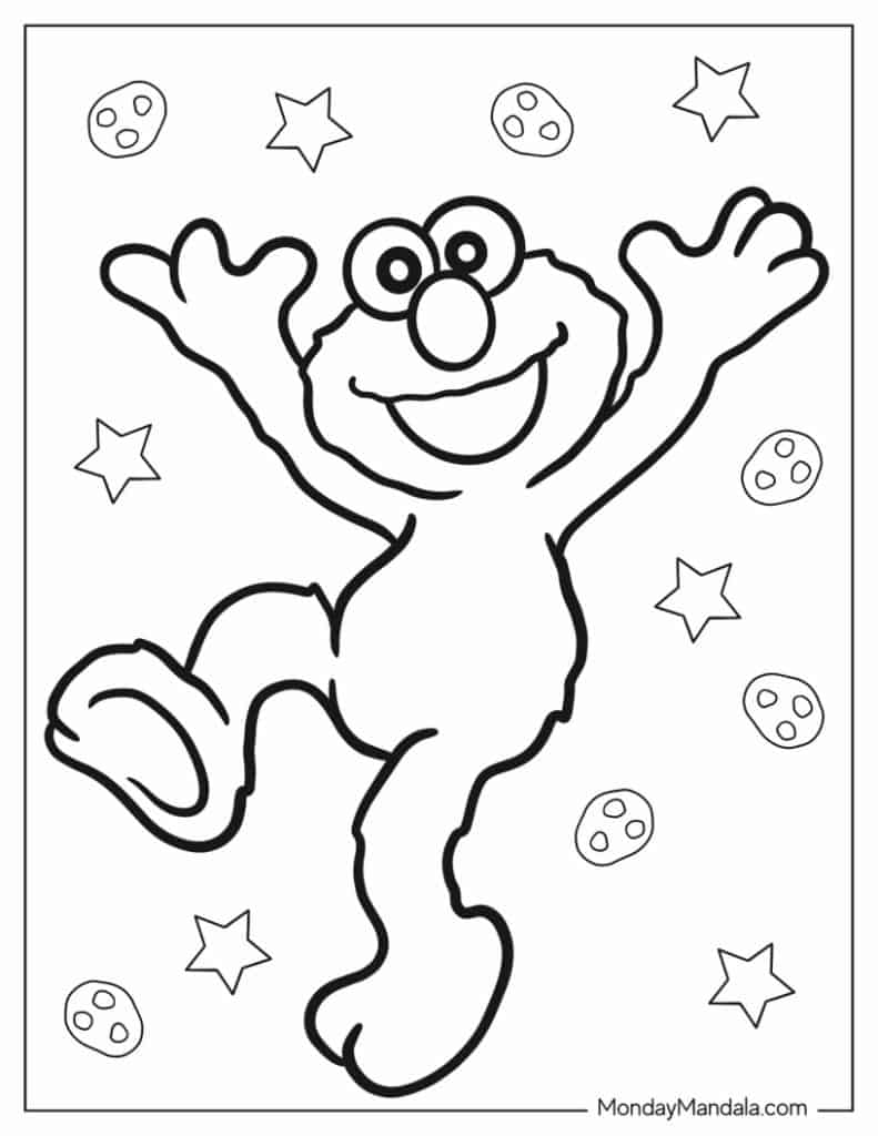 Sesame street coloring pages free pdf printables