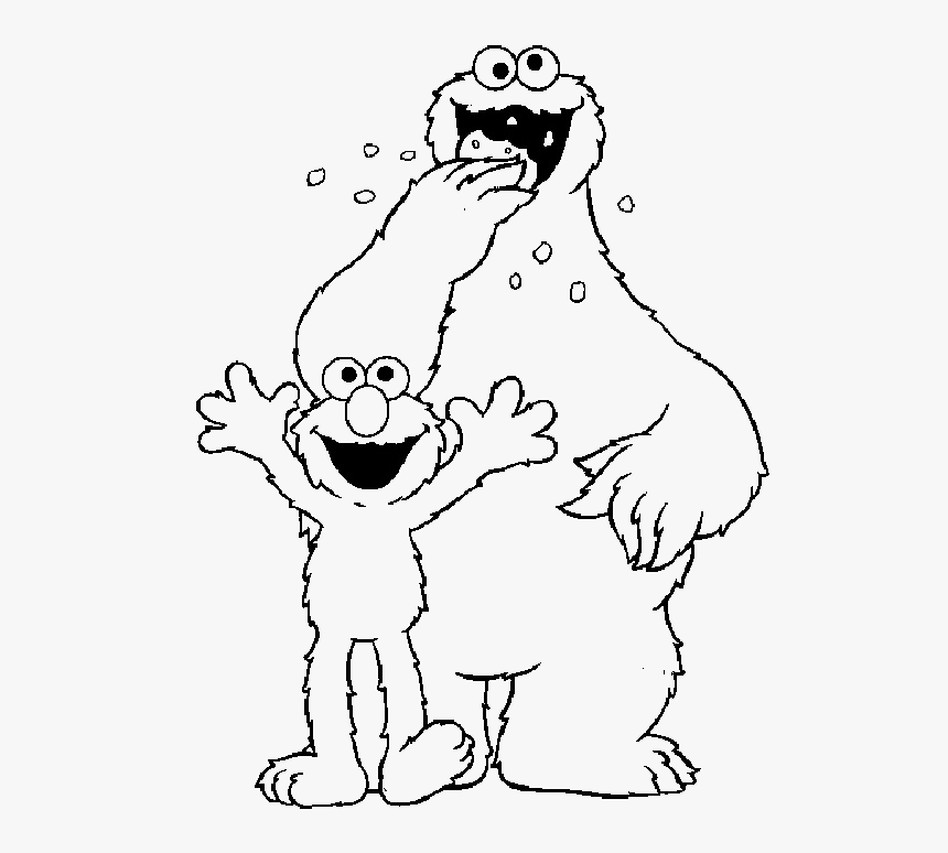 Cookie monster and elmo coloring pages