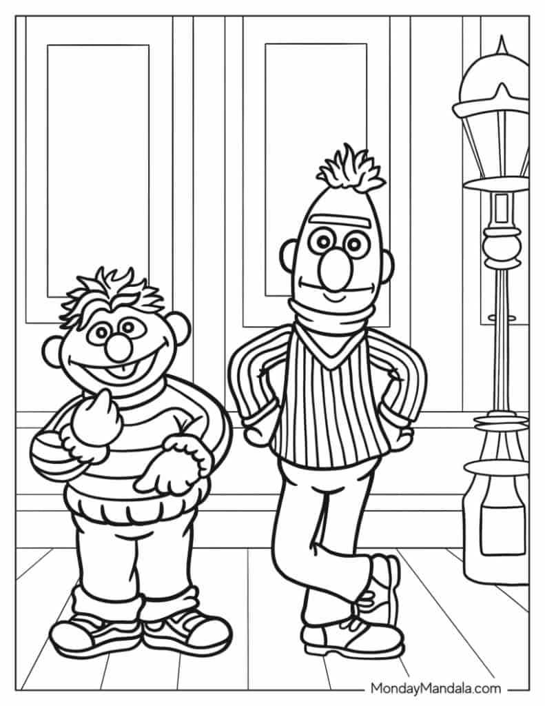 Sesame street coloring pages free pdf printables