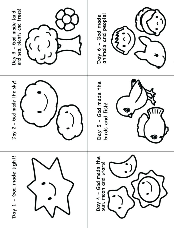 Creation coloring pages