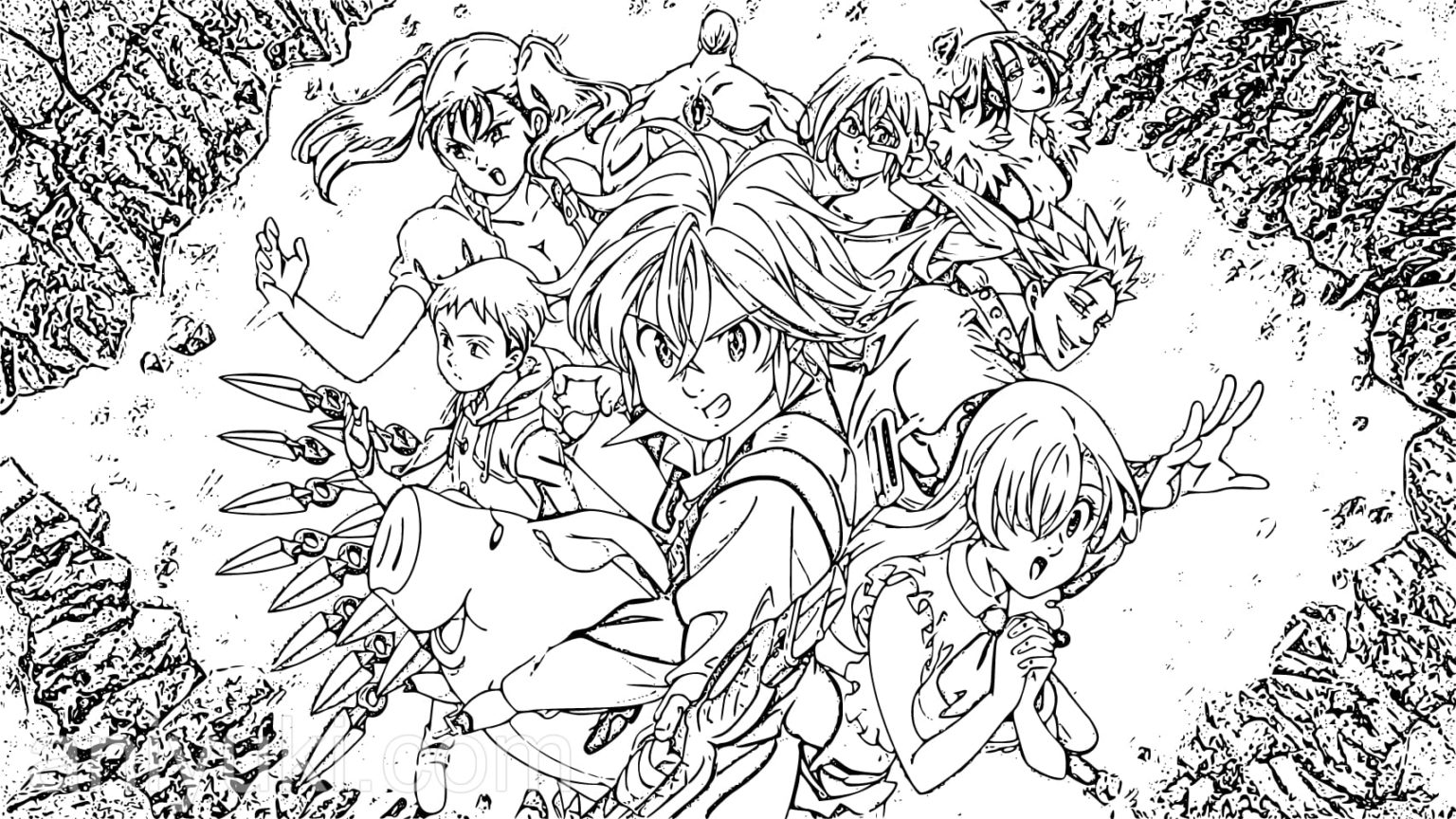 Seven deadly sins coloring pages