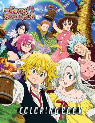 The seven deadly sins coloring book nanatsu no taizai coloring book for adults and kids coloring black and white and size x inches by anime books