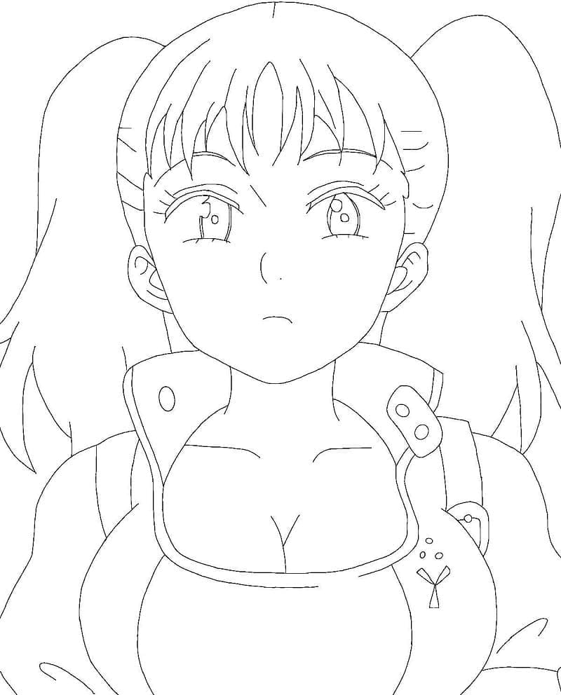 Diane from anime seven deadly sins coloring page