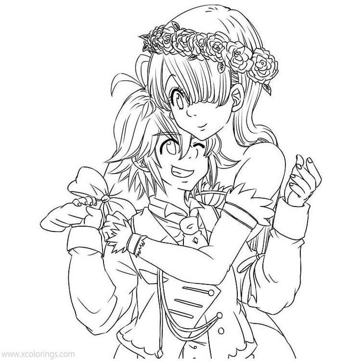 Elizabeth melodias from the seven deadly sins coloring pages nanatsu no taizai