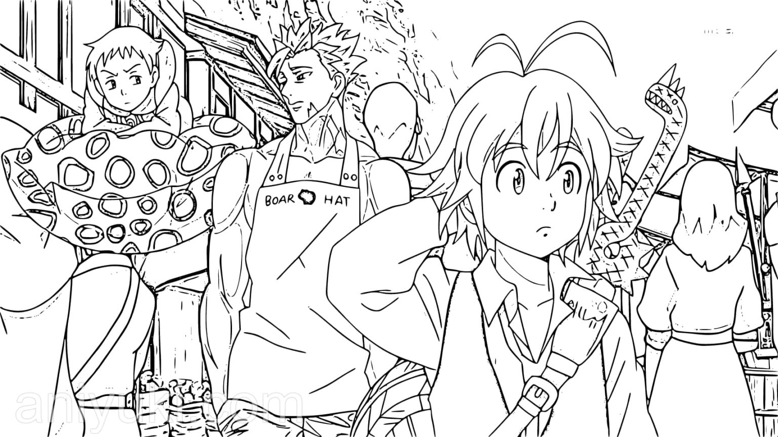 Seven deadly sins coloring pages