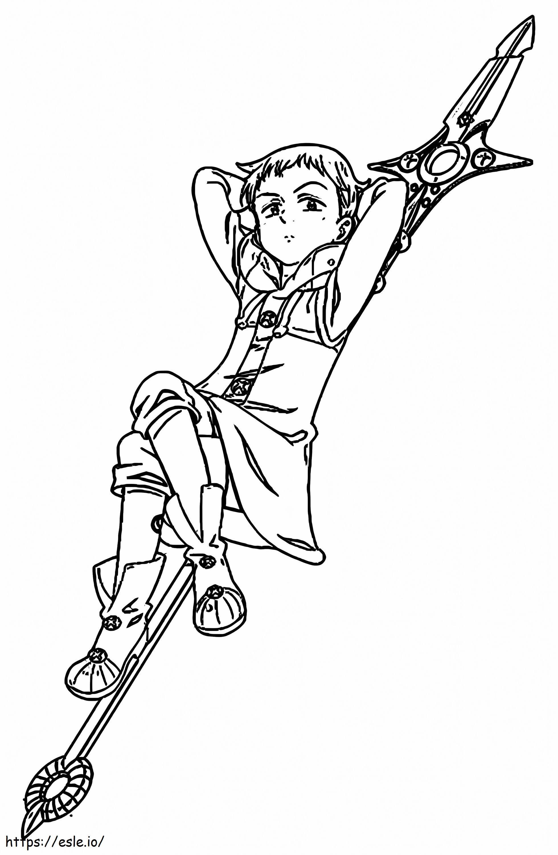 King from deadly sins coloring page