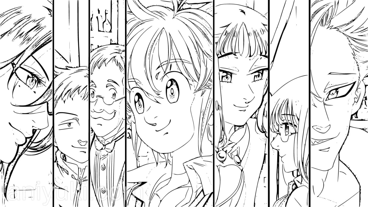 Seven deadly sins coloring pages
