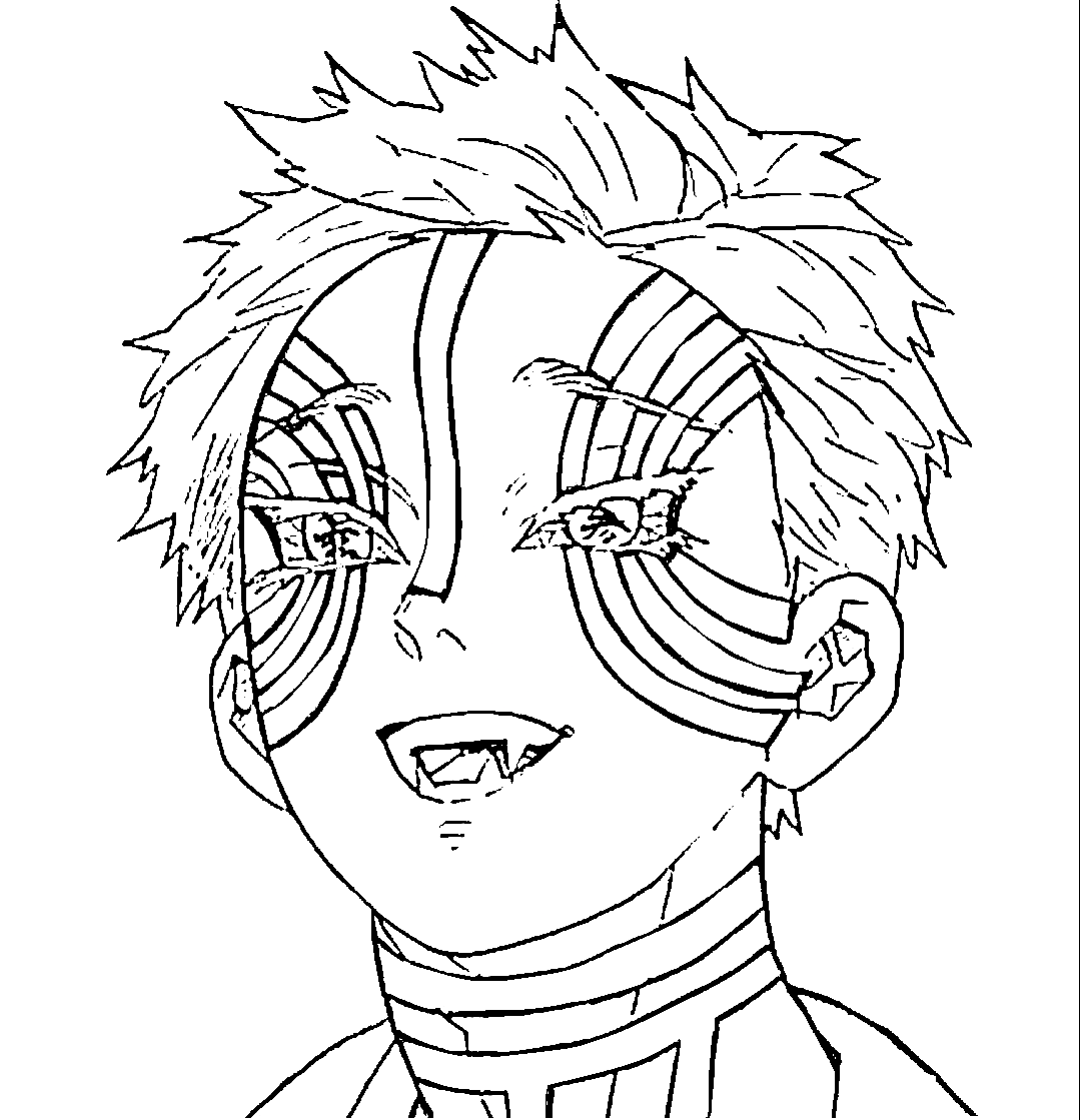 Akazas whole face coloring page printable