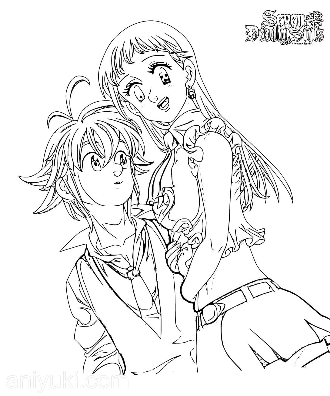Seven deadly sins coloring pages