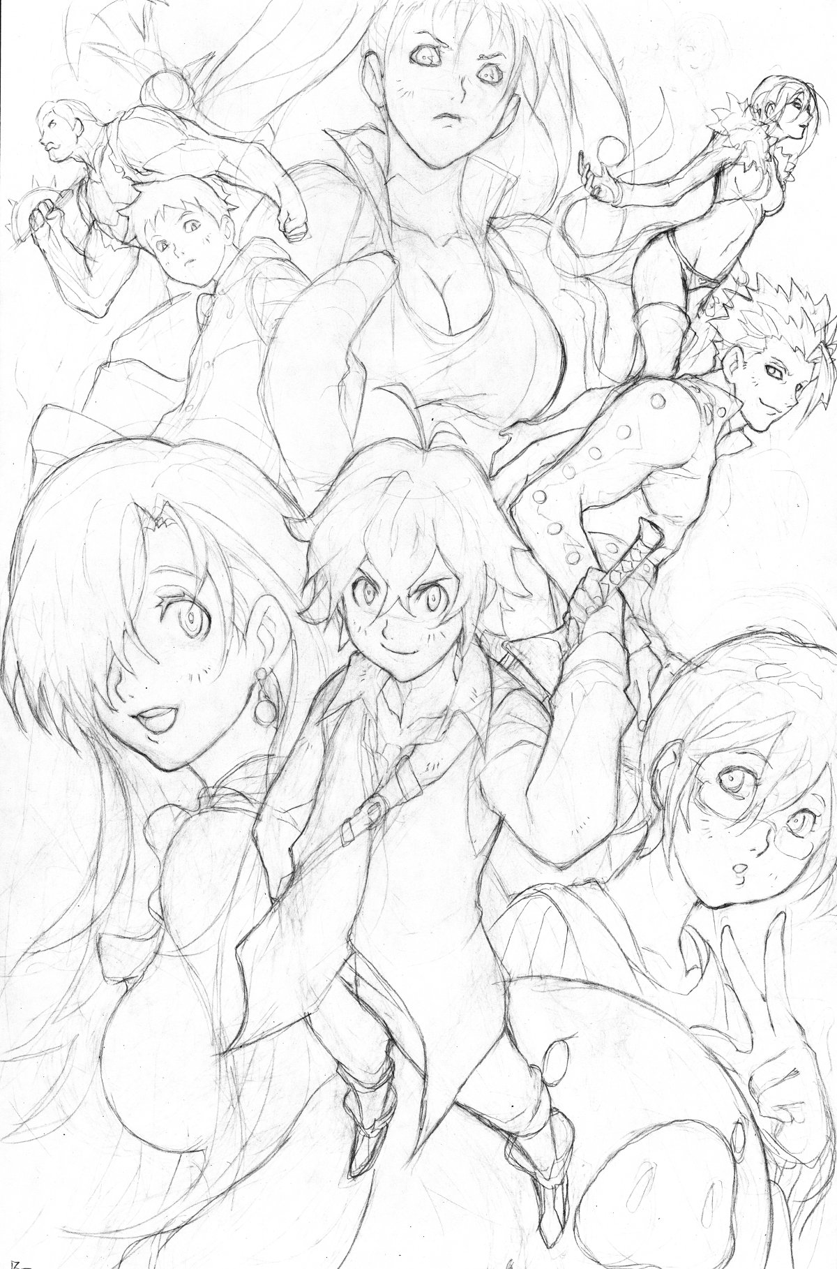 Waywardcrossstudios on x started work on a new seven deadly sins print sevendeadlysins meliodas ban gowther drawing artistson sketch httpstcolfzxdzam x