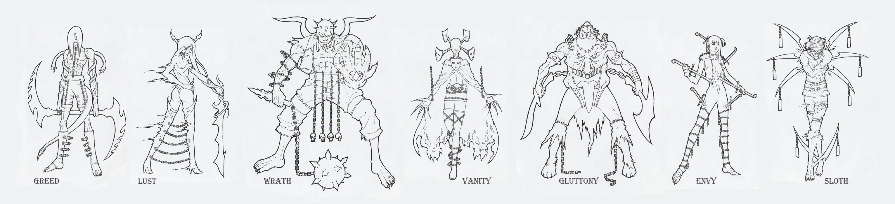 Deadly sins character study by geofffffff on