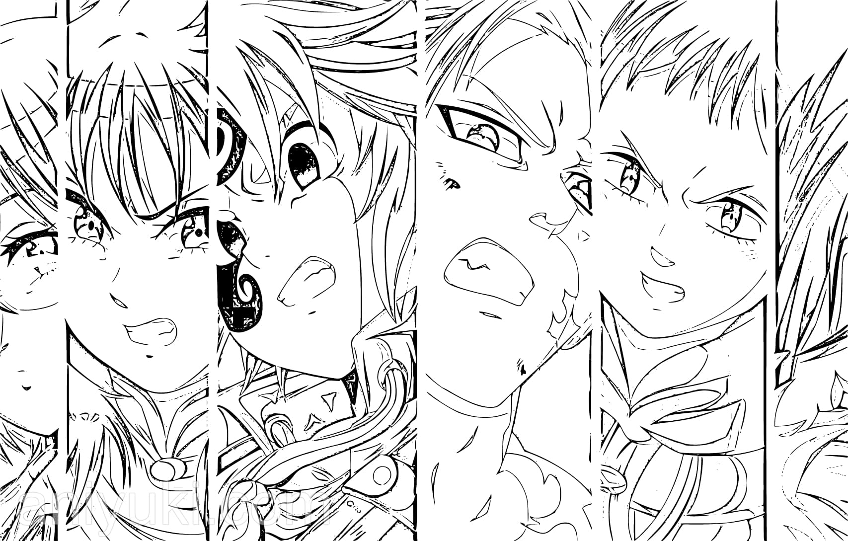 Seven deadly sins coloring pages