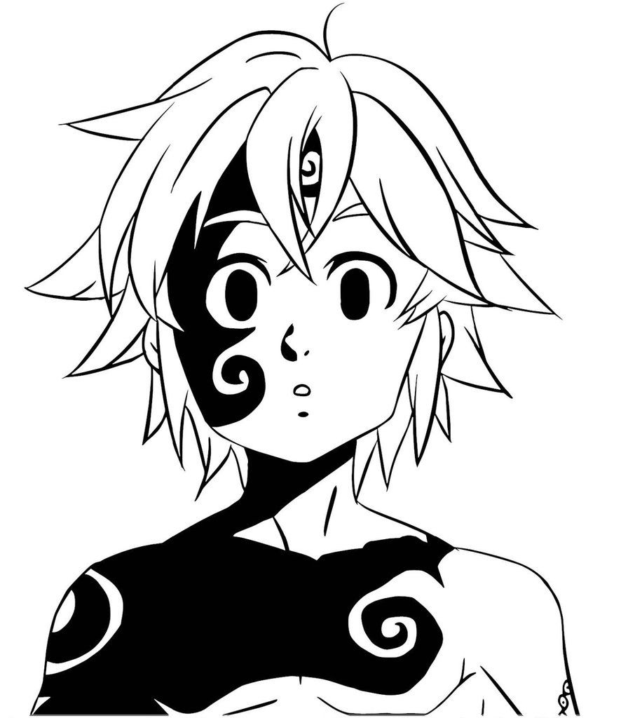 Download or print this amazing coloring page fox sin ban coloring pages zeldris coloring seven deadly sinsâ desenho do meliodas anime meliodas desenho de anime