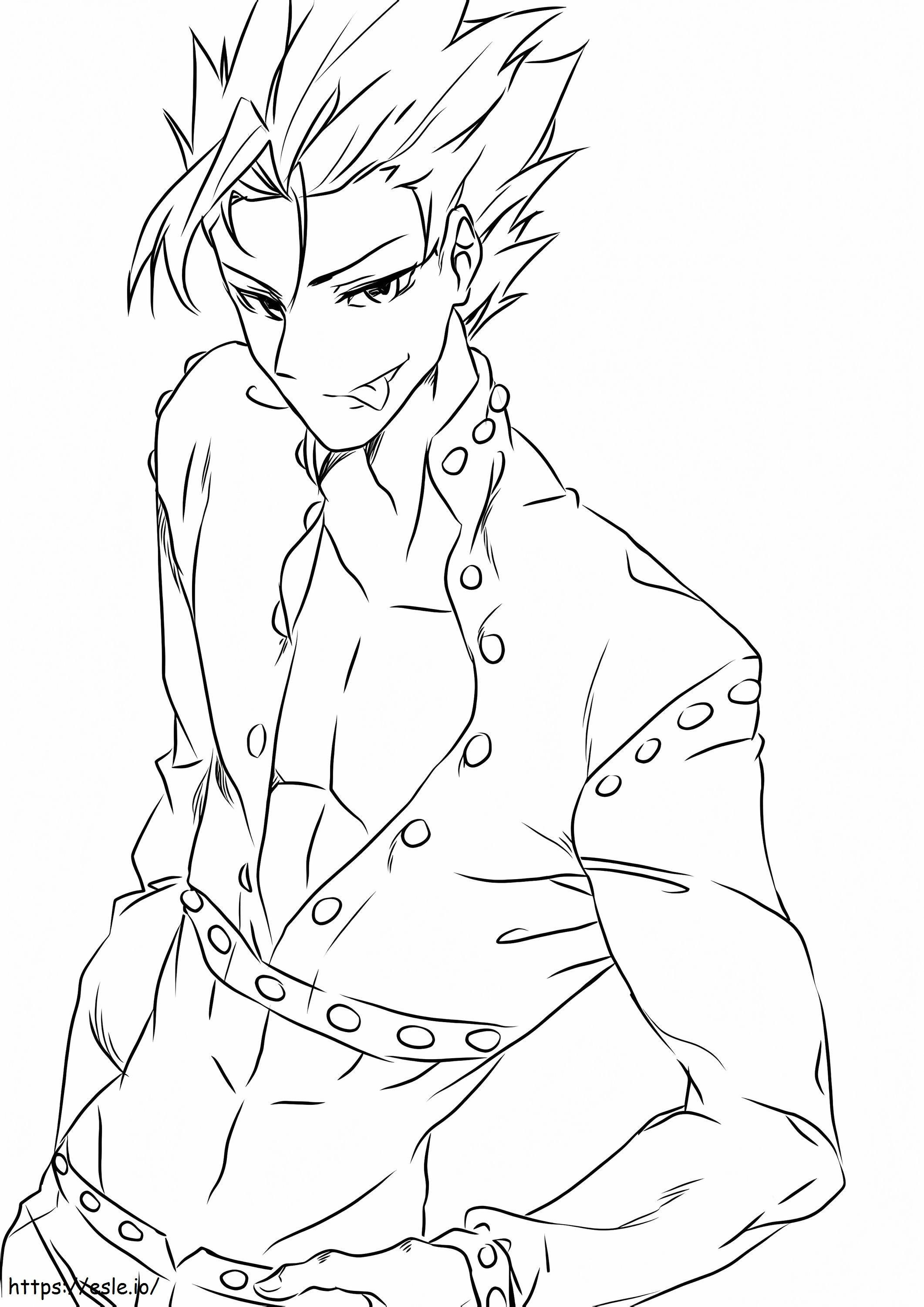 Ban from deadly sins coloring page