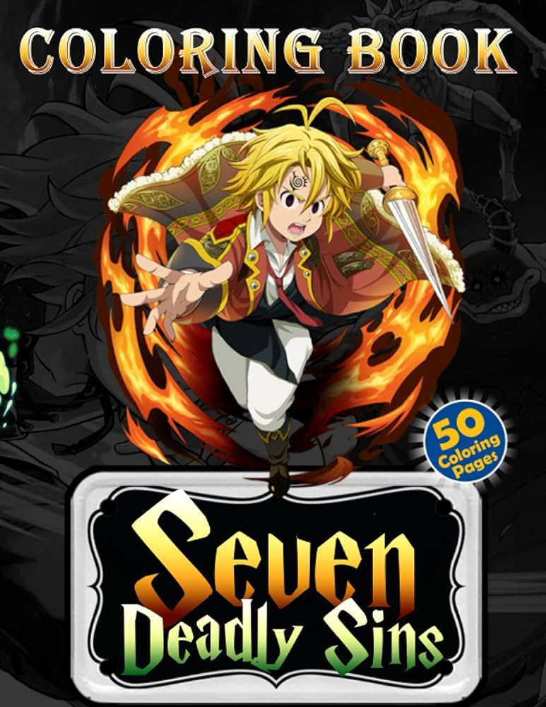 Seven deadly sins coloring book perfect coloring book for kid and adult over picture with high quality images alibaba frich books