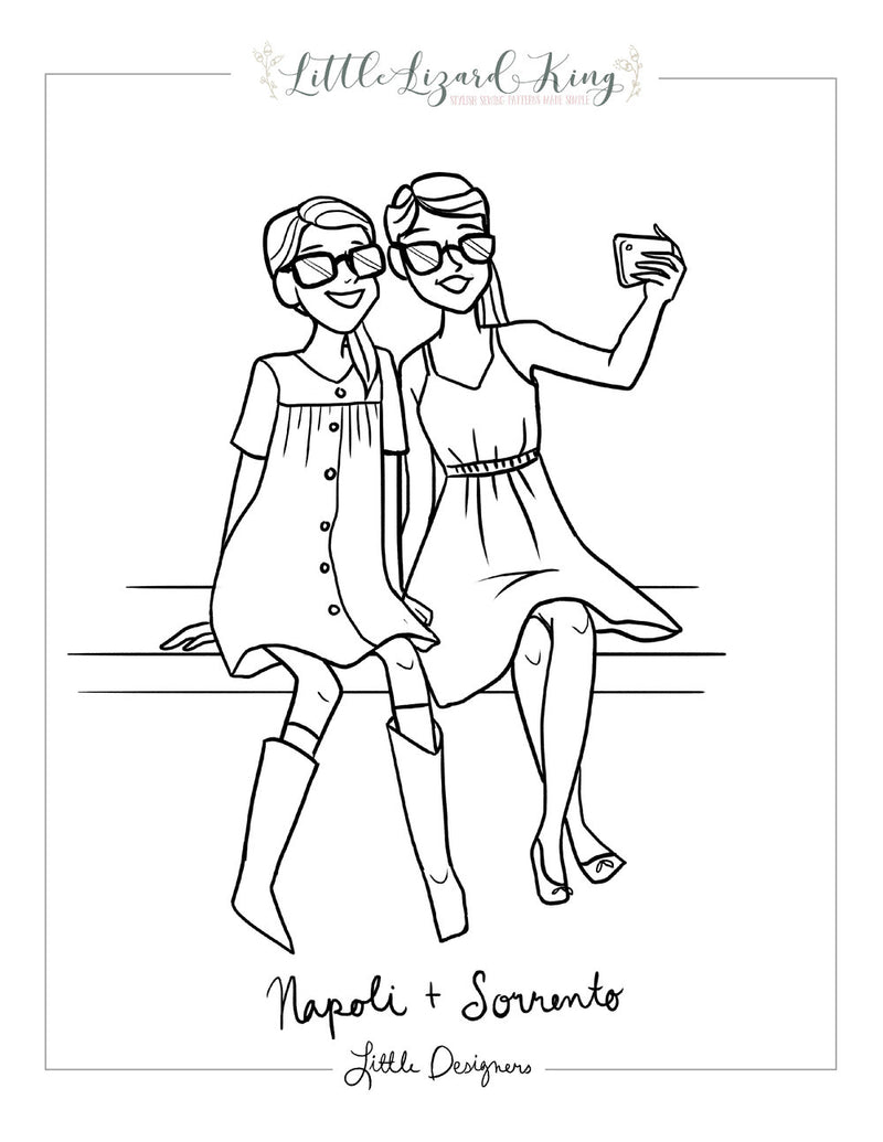 Napoli and sorrento coloring page â little lizard king