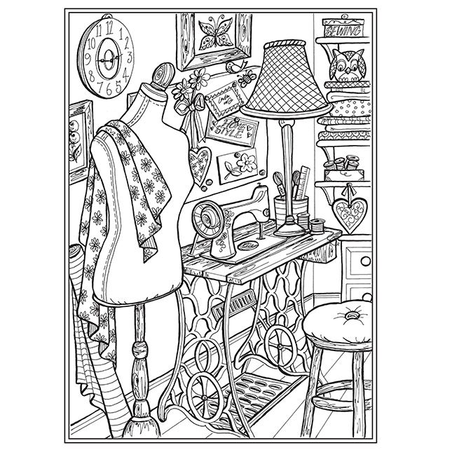 Creative haven home sweet home coloring book