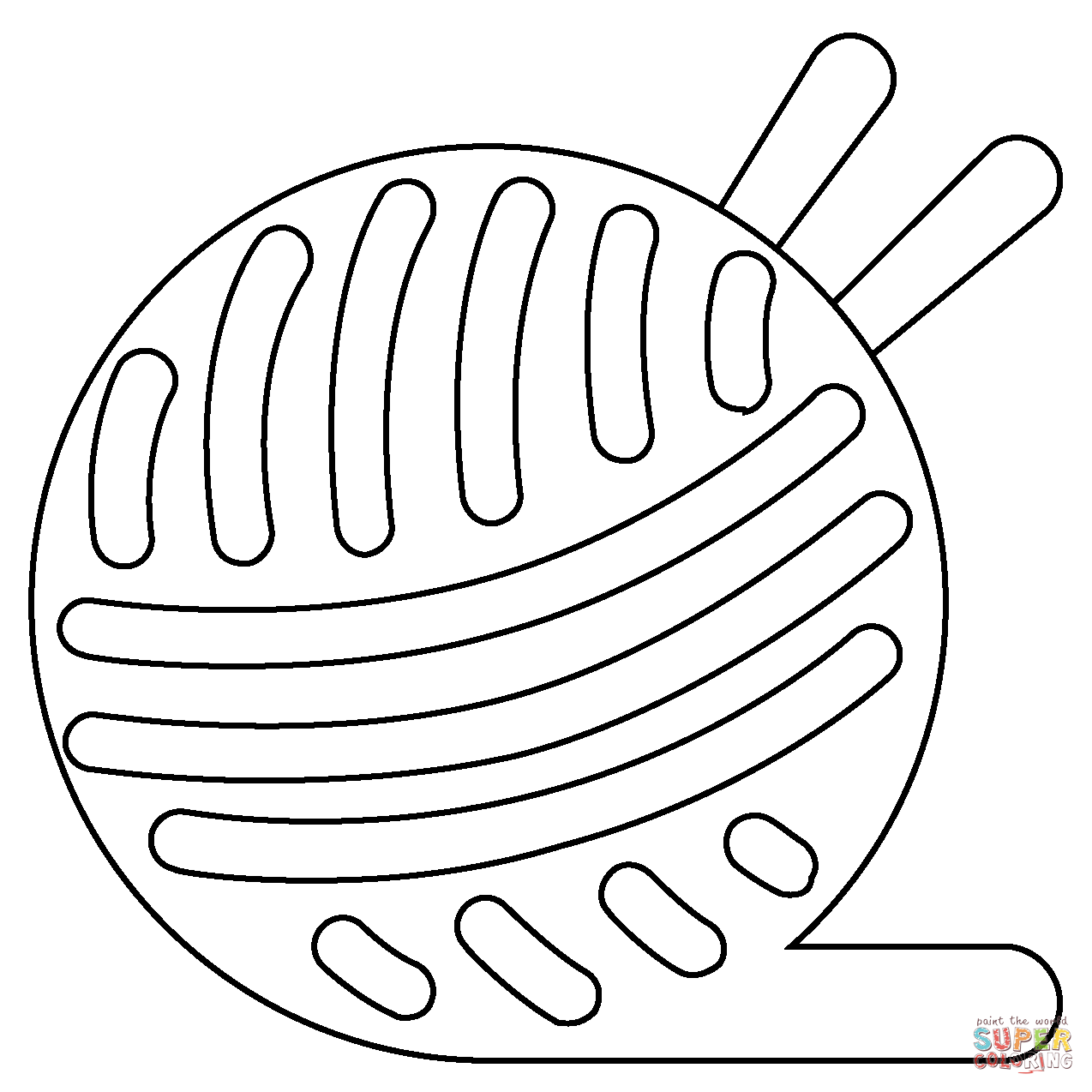 Yarn emoji coloring page free printable coloring pages