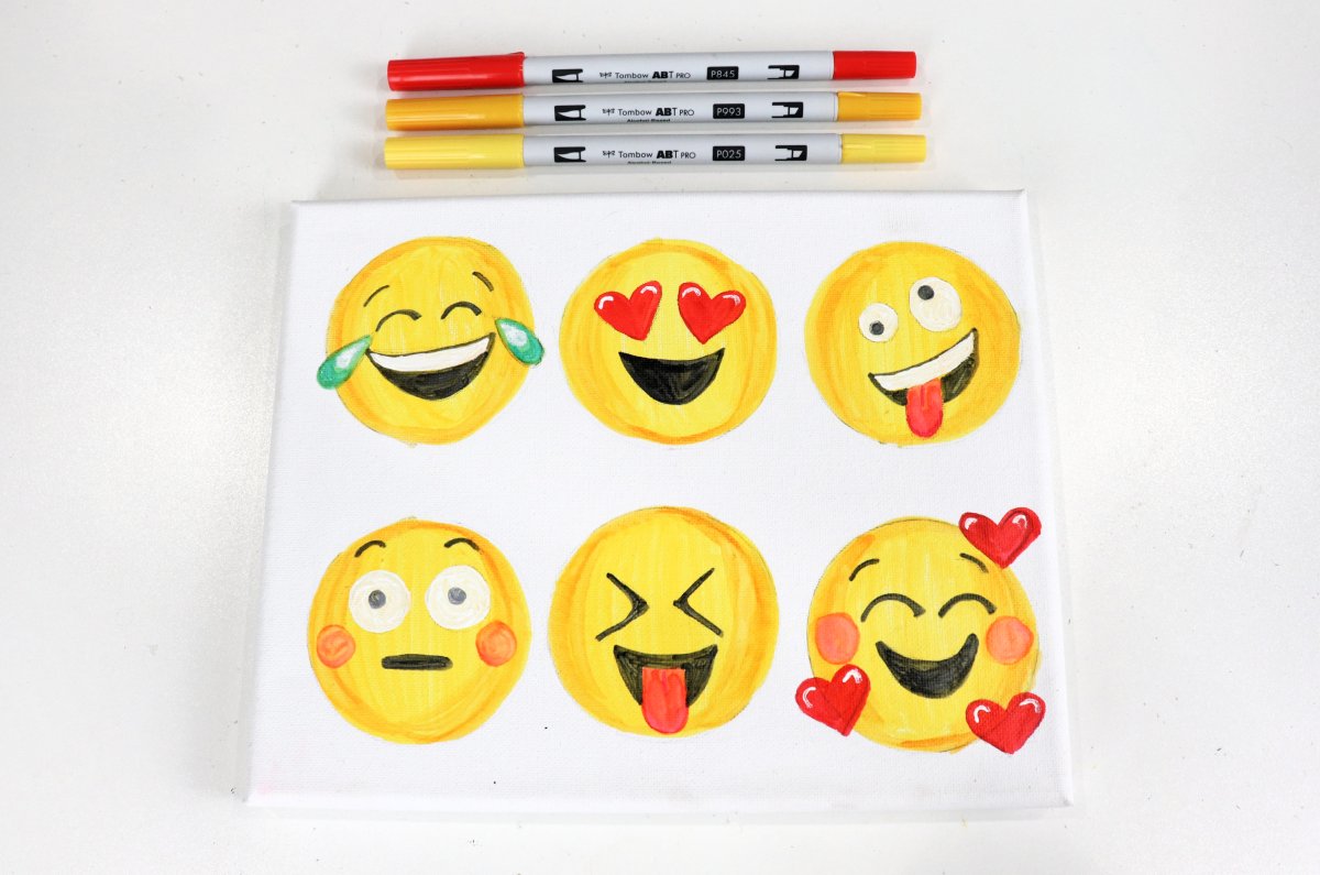 Emoji faces canvas