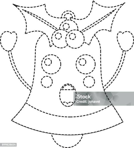 Christmas bell surprised emoji icon image stock illustration