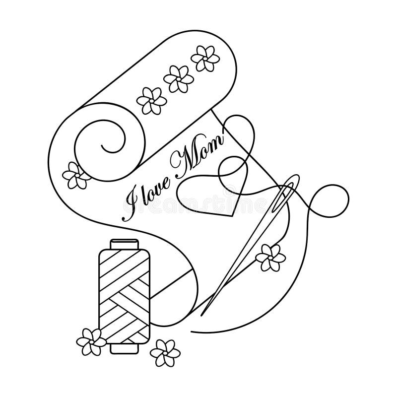 Needle coloring kids stock illustrations â needle coloring kids stock illustrations vectors clipart