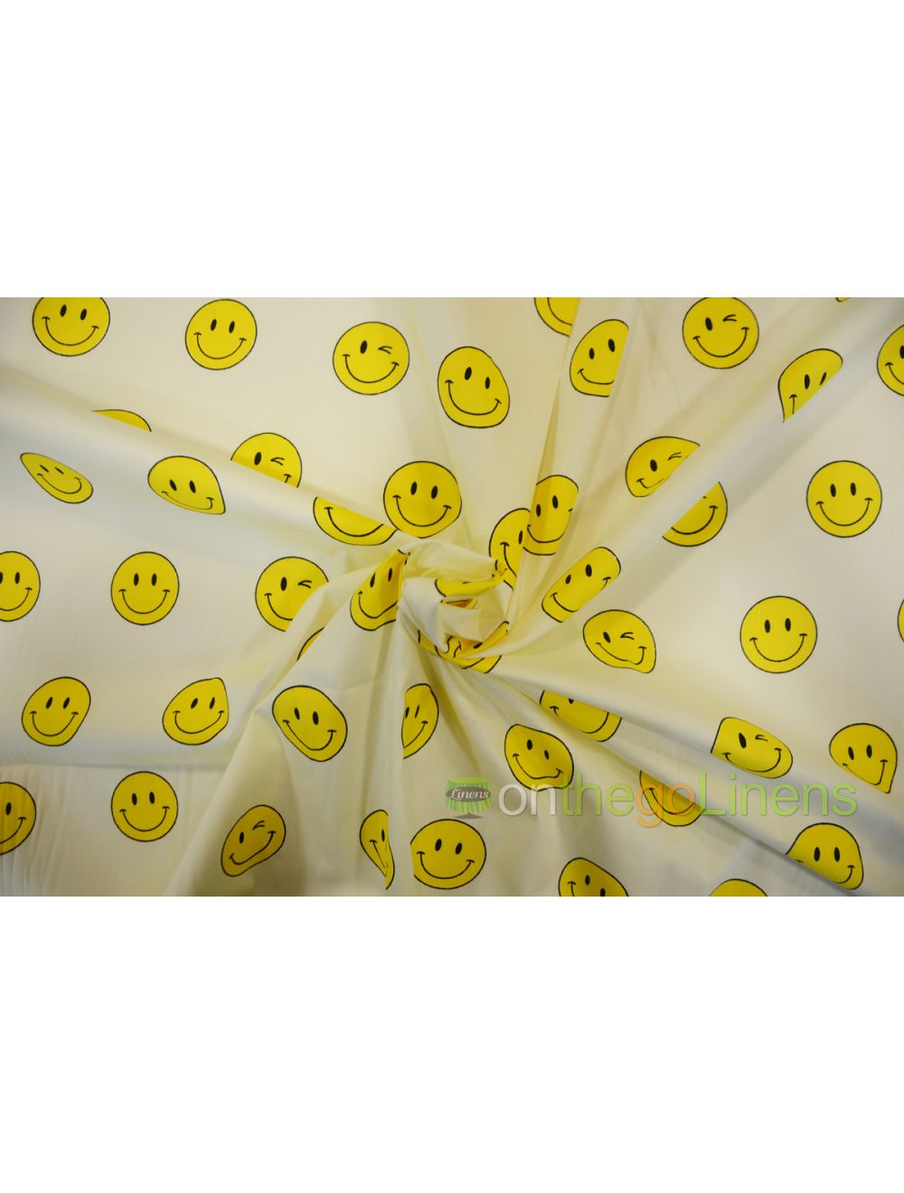 Happy emoji cotton fabric fabric