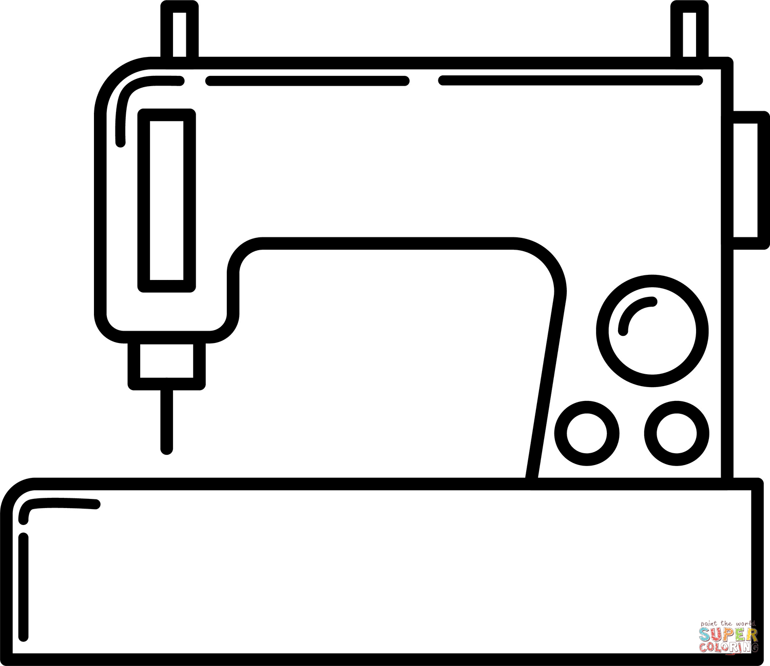 Sewing machine coloring page free printable coloring pages