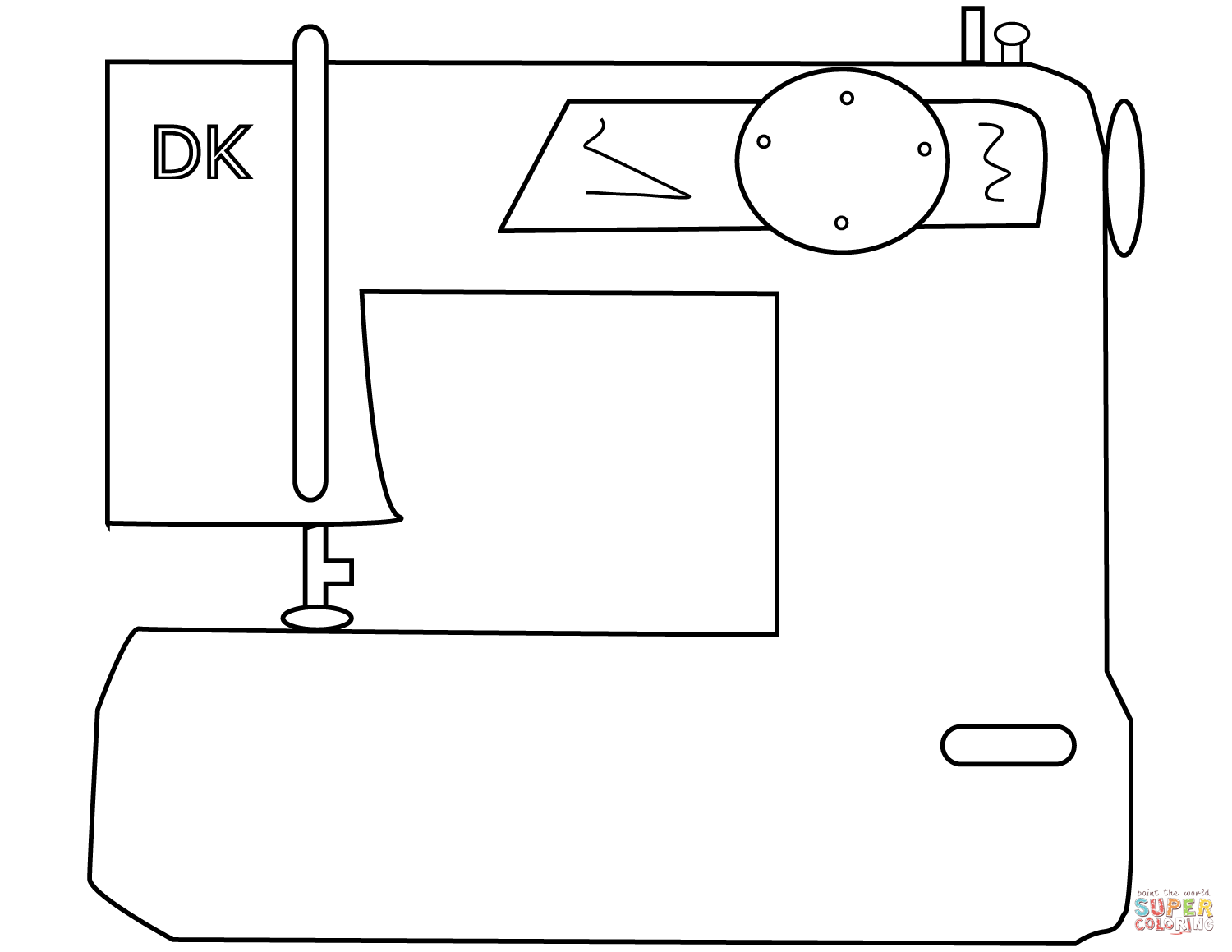 Sewing machine coloring page free printable coloring pages