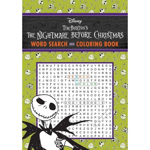 Disney tim burtons the nightmare before christmas word search and coloring book