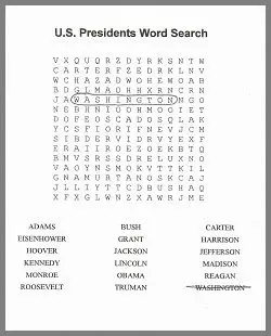 Word search printables