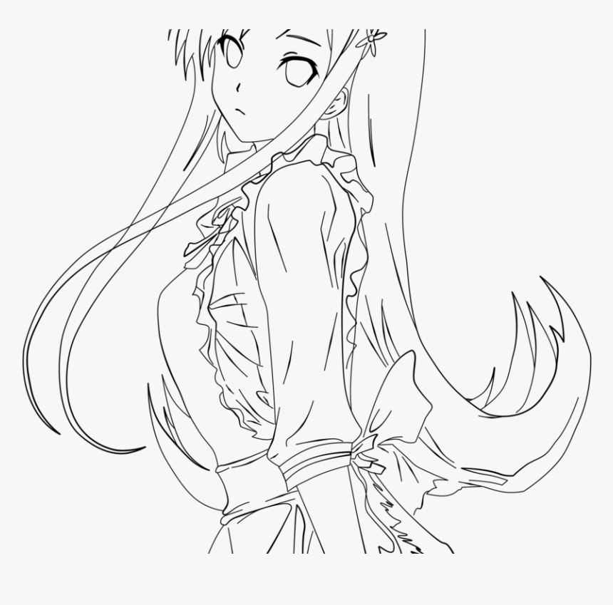 Free coloring pages of hot anime hd png download transparent png image