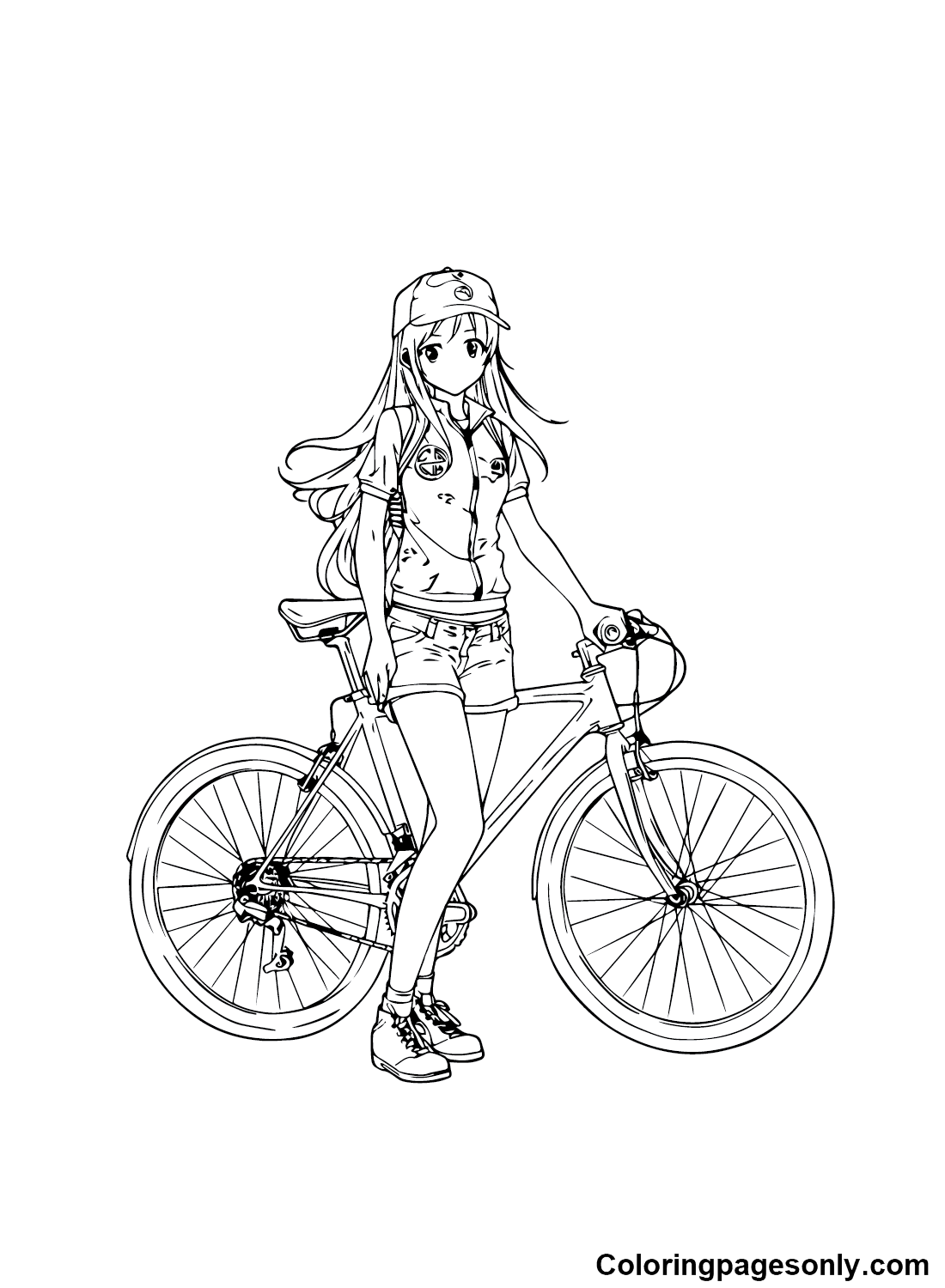 Anime girl coloring pages printable for free download