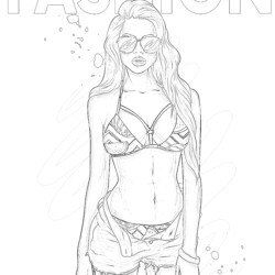 Printable girl anime coloring page