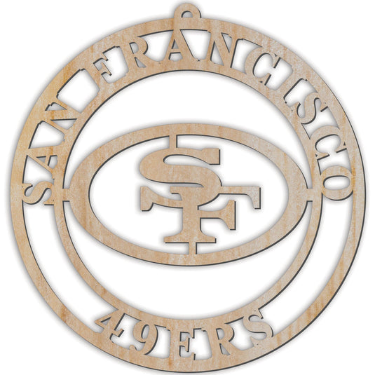 San francisco ers luan logo cutout ornament â fan creations ga