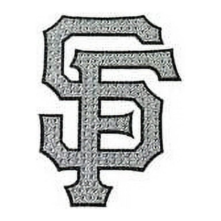 Mlb san francisco giants adhesive decal with silver rhinestone bling