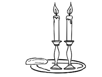 Shabbat candles coloring picture by stevens social studies tpt