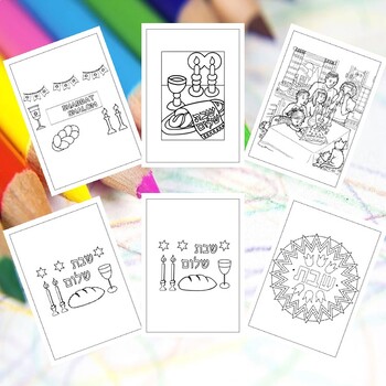 Printable shabbat coloring pages engaging kids in jewish traditions