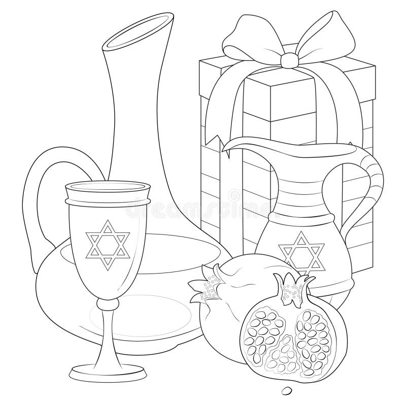 Hanukkah coloring stock illustrations â hanukkah coloring stock illustrations vectors clipart