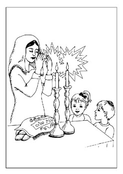 Printable shabbat coloring pages engaging kids in jewish traditions