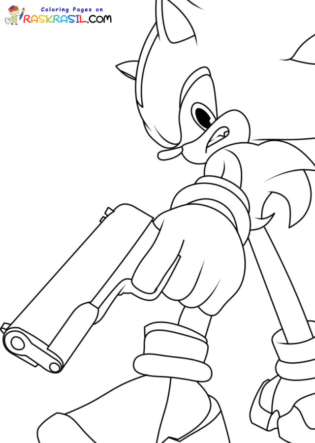 Shadow the hedgehog coloring pages