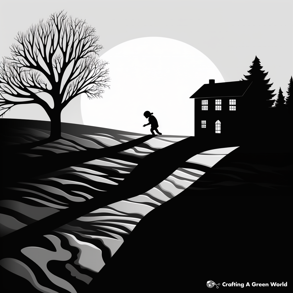 Shadow coloring pages