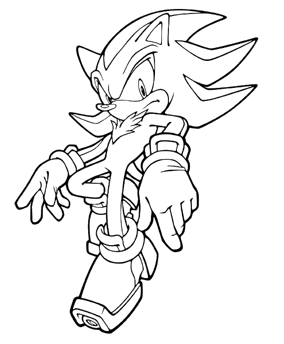 Shadow the hedgehog coloring pages printable for free download