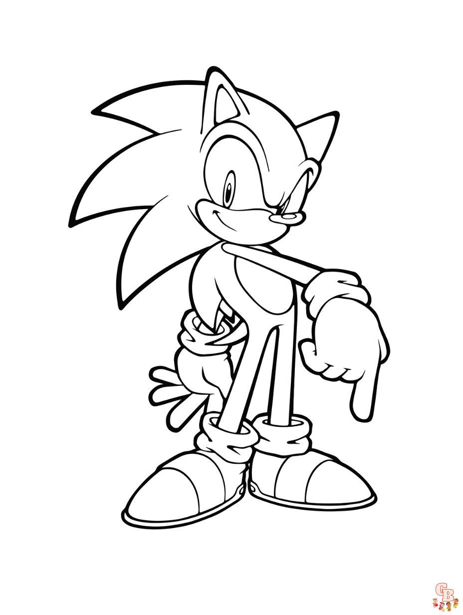 Sonic the hedgehog coloring pages free